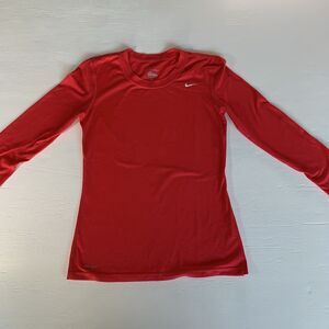 Nike Dri-FIT Contour Women Long Sleeve Running Training Top  Red (Not Bright) XS